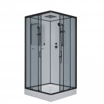 Душевая кабина Niagara Premium NG-6902-01Q BLACK размер 100*100*210 см, низкий поддон 16 см