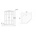 Душевая кабина Niagara Premium NG-6902-01D BLACK размер 100*100*220, низкий поддон 16 см