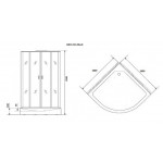 Душевая кабина Niagara Premium NG-6902-01G BLACK размер 100*100*210, низкий поддон 16 см