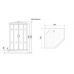 Душевая кабина Niagara Premium NG-6902-01GD BLACK размер 100*100*220, низкий поддон 16 см