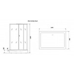 Душевая кабина Niagara Premium NG-6912-01GQL BLACK размер 120*80*210 см, низкий поддон 16 см