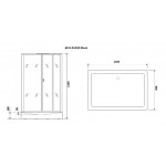 Душевая кабина Niagara Premium NG-6912-01GQR BLACK размер 120*80*210 см, низкий поддон 16 см