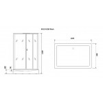 Душевая кабина Niagara Premium NG-6912-01QR BLACK размер 120*80*210 см, низкий поддон 16 см