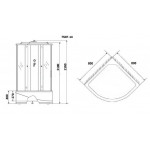 Душевая кабина Niagara NG-7507-14BLACK размер 80*80*215 см, высокий поддон 40 см