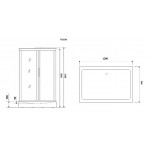 Душевая кабина Niagara Lux NG-7711WBK размер 120*90*215 см, низкий поддон 15 см