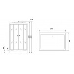 Душевая кабина Niagara Lux 7714G размер 100*90*215 см, низкий поддон 15 см
