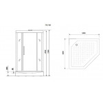 Душевая кабина Niagara Lux NG-7717WBK размер 100*100*210 см, низкий поддон 15 см