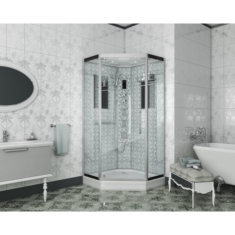 Душевая кабина Niagara Lux 7717W размер 100*100*215 см, низкий поддон 15 см