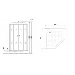 Душевая кабина Niagara Lux 7717W размер 100*100*215 см, низкий поддон 15 см