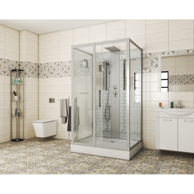 Душевая кабина Niagara Lux NG-7711WBK размер 120*90*215 см, низкий поддон 15 см