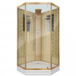 Душевая кабина Niagara Lux NG-7717GBK  размер 100*100*210 см, низкий поддон 15 см