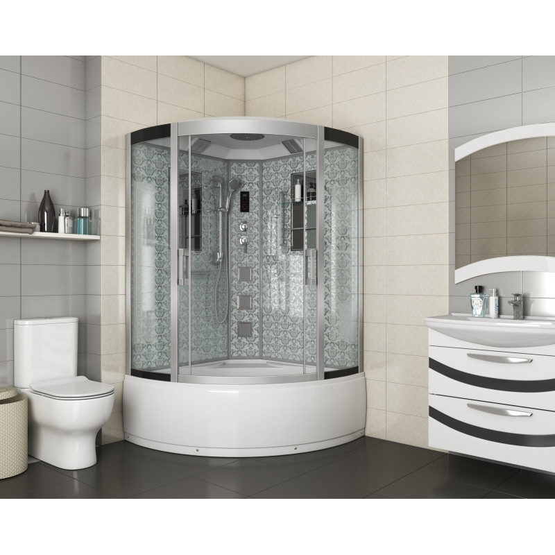 Душевая кабина Niagara Lux 7744W размер 120*120*215 см, высокий поддон 50 см