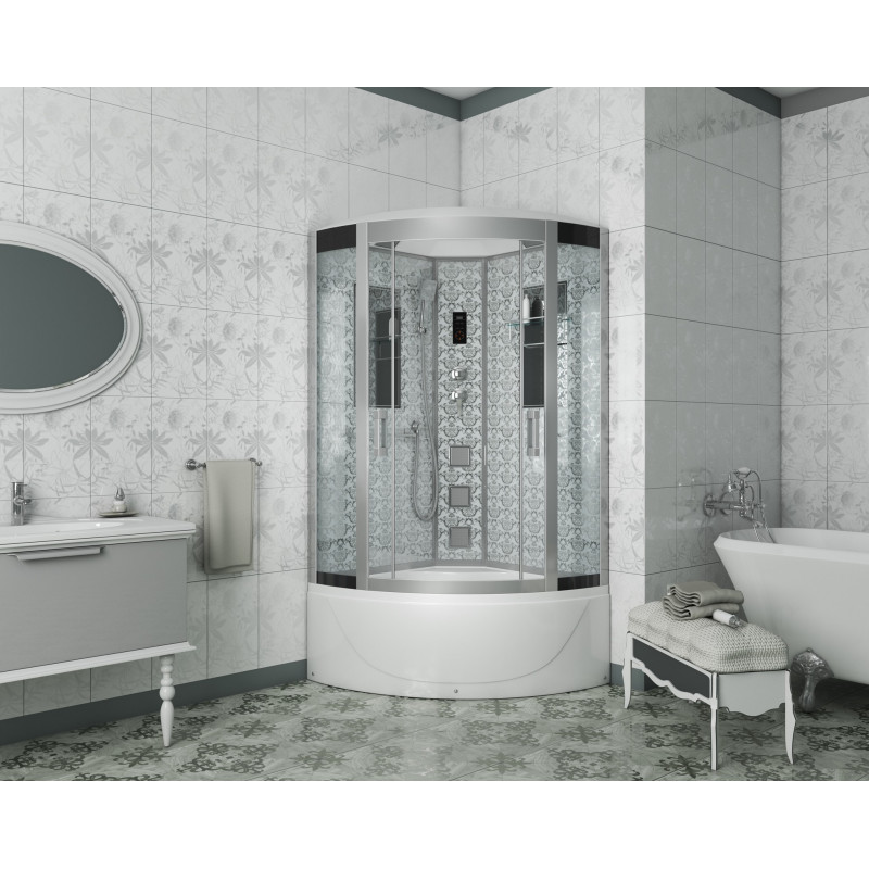Душевая кабина Niagara Lux 7790W  размер 90*90*215 см, высокий поддон 45 см