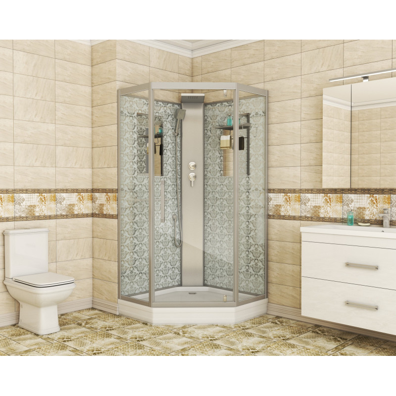 Душевая кабина Niagara Lux NG-7799WBK размер 90*90*210 см, низкий поддон 15 см