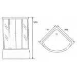 Душевая кабина Niagara Ultra NG-212-01N размер 100*100*220 см, высокий поддон 48 см