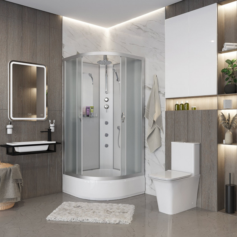 Душевая кабина Niagara NG-3302-14BKTG, размер 100*100*210 см, средний поддон 26 см
