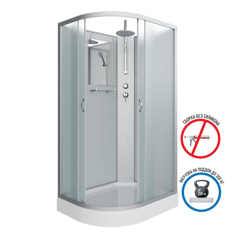 Душевая кабина Niagara NG-3312-14RBKT размер 120*80*210 см, низкий поддон 13 см