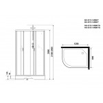 Душевая кабина Niagara NG-3312-14RBKT размер 120*80*210 см, низкий поддон 13 см