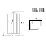 Душевая кабина Niagara NG-3312-14LF  размер 120*80*215 см, низкий поддон 13 см