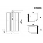 Душевая кабина Niagara NG-33294-14RBKTG размер 120*90*210 см, средний поддон 26 см