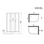 Душевая кабина Niagara NG-33984-14RBK размер 90*80*200 см, средний поддон 26 см