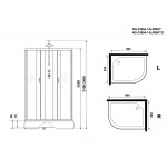 Душевая кабина Niagara NG-33984-14RBKTG размер 90*80*210 см, средний поддон 26 см