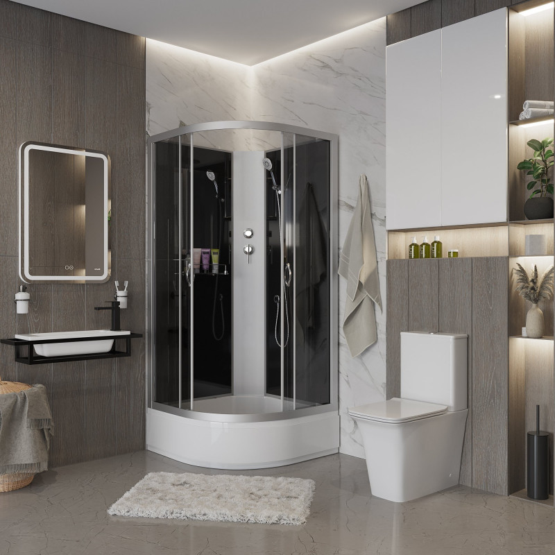 Душевая кабина Niagara NG-3501-14BK размер 90*90*200 см, средний поддон 26 см
