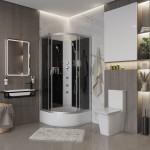 Душевая кабина Niagara NG-3501-14BKG размер 90*90*200 см, средний поддон 26 см