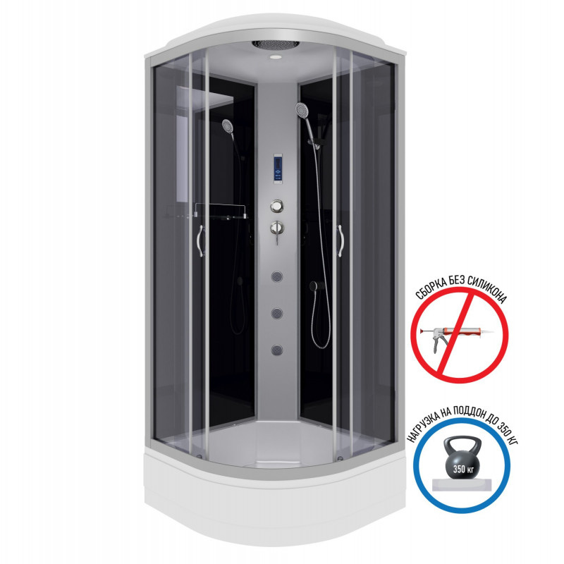 Душевая кабина Niagara NG-3501-14F размер 90*90*215 см, средний поддон 26 см