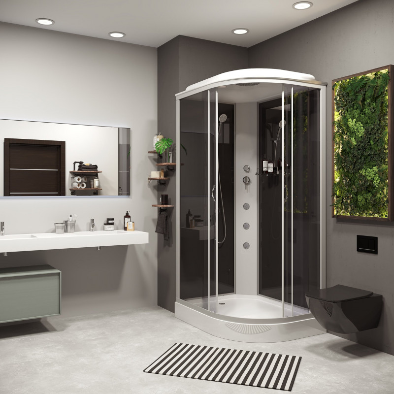 Душевая кабина Niagara NG-3512-14LG размер 120*80*215 см, низкий поддон 13 см