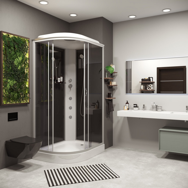 Душевая кабина Niagara NG-3512-14RG размер 120*80*215 см, низкий поддон 13 см