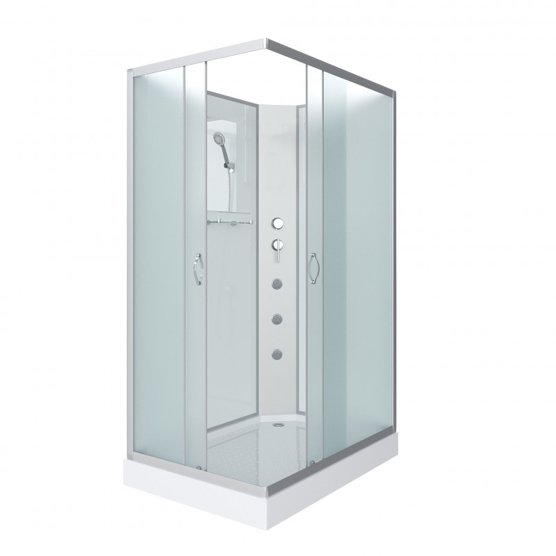 Душевая кабина Niagara NG-43185-14QBKG размер 110*80*200 см, низкий поддон 13 см