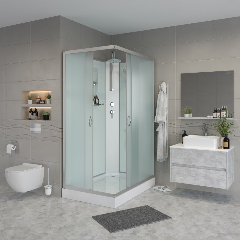 Душевая кабина Niagara NG-43185-14QBKT размер 110*80*210 см, низкий поддон 13 см