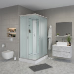 Душевая кабина Niagara NG-43185-14Q размер 110*80*215 см, низкий поддон 13 см