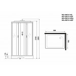 Душевая кабина Niagara NG-43975-14QF размер 90*70*215 см, низкий поддон 13 см