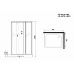 Душевая кабина Niagara NG-43975-14QBK размер 90*70*200 см, низкий поддон 13 см