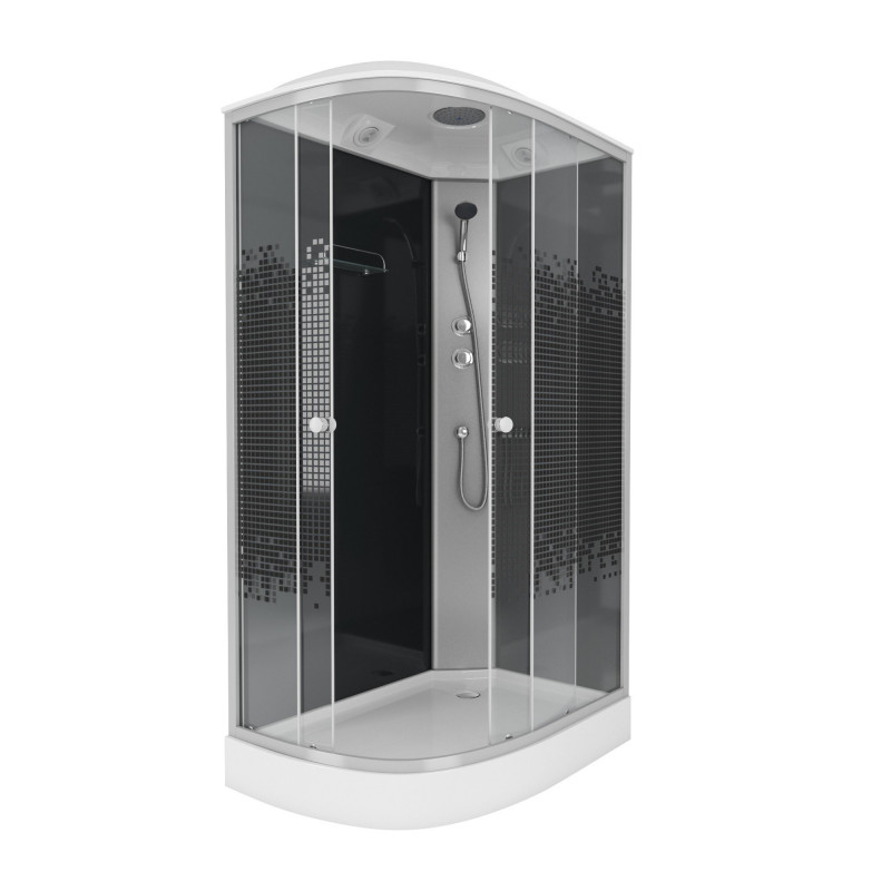 Душевая кабина Niagara NG-4512-14R BLACK размер 120*80*215 см, низкий поддон 13 см