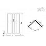 Душевая кабина Niagara NG-6702-14BK размер 100*100*200 см, средний поддон 26 см