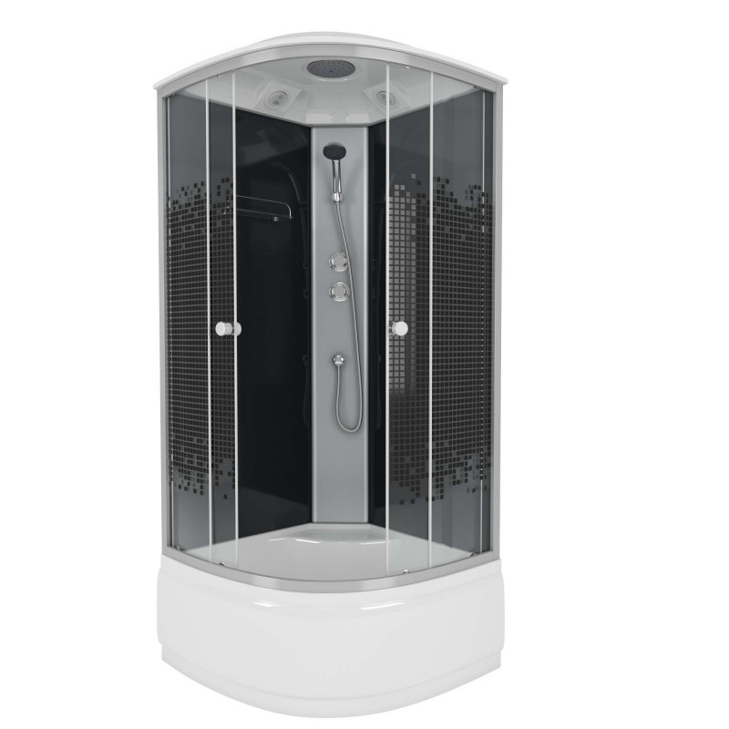 Душевая кабина Niagara NG-7507-14BLACK размер 80*80*215 см, высокий поддон 40 см