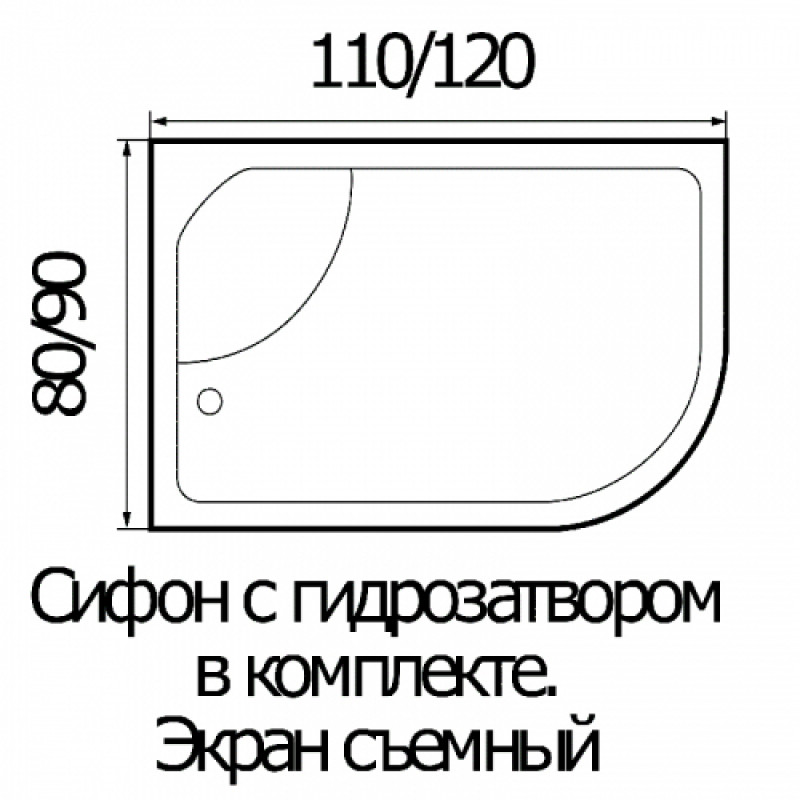 Душевая кабина River Desna 120/90/24 MT L