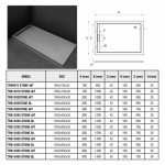 Душевой поддон WeltWasser WW TRS 10080 STONE-BL