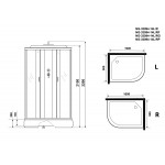 Душевая кабина Niagara NG-33094-14R (1000х900х2150)