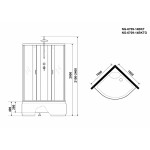 Душевая кабина Niagara NG-6709-14BKT (1000х1000х2100), без крыши