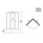 Душевая кабина Niagara NG-6709-14G (1000х1000х2150), с гидромассажем