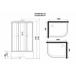 Душ.каб. Niagara Eco E100/80/40L/TN (1000х800х2150) 4 места