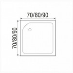 WEMOR 70/24 S 700*700*240 мм Поддон душевой квадратный