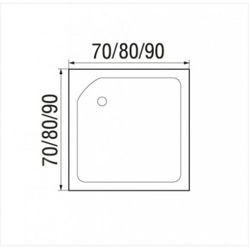 WEMOR 70/24 S 700*700*240 мм Поддон душевой квадратный