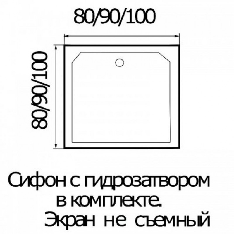 WEMOR 80/14 S 800*800*140 мм Поддон душевой квадратный
