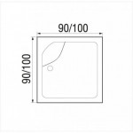 WEMOR 90/41 S 900*900*410 мм Поддон душевой квадратный
