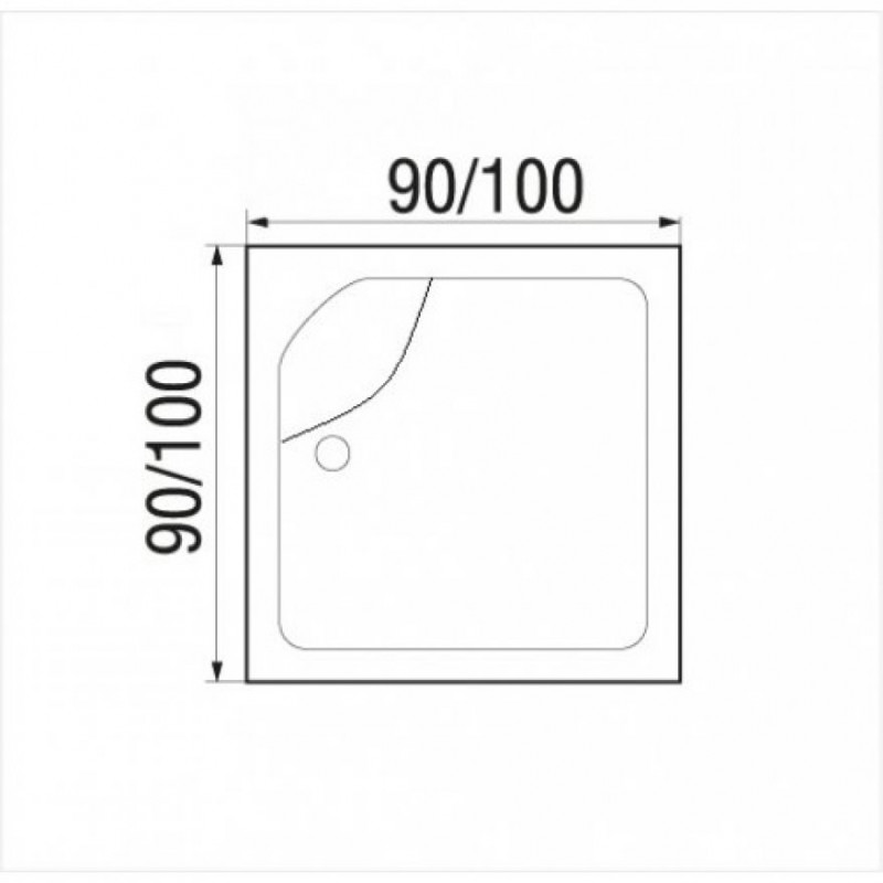 WEMOR 90/41 S 900*900*410 мм Поддон душевой квадратный